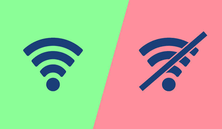 Wifi symbol shown online and offline — PharmacyPOS keeps working whether the internet is connected or not