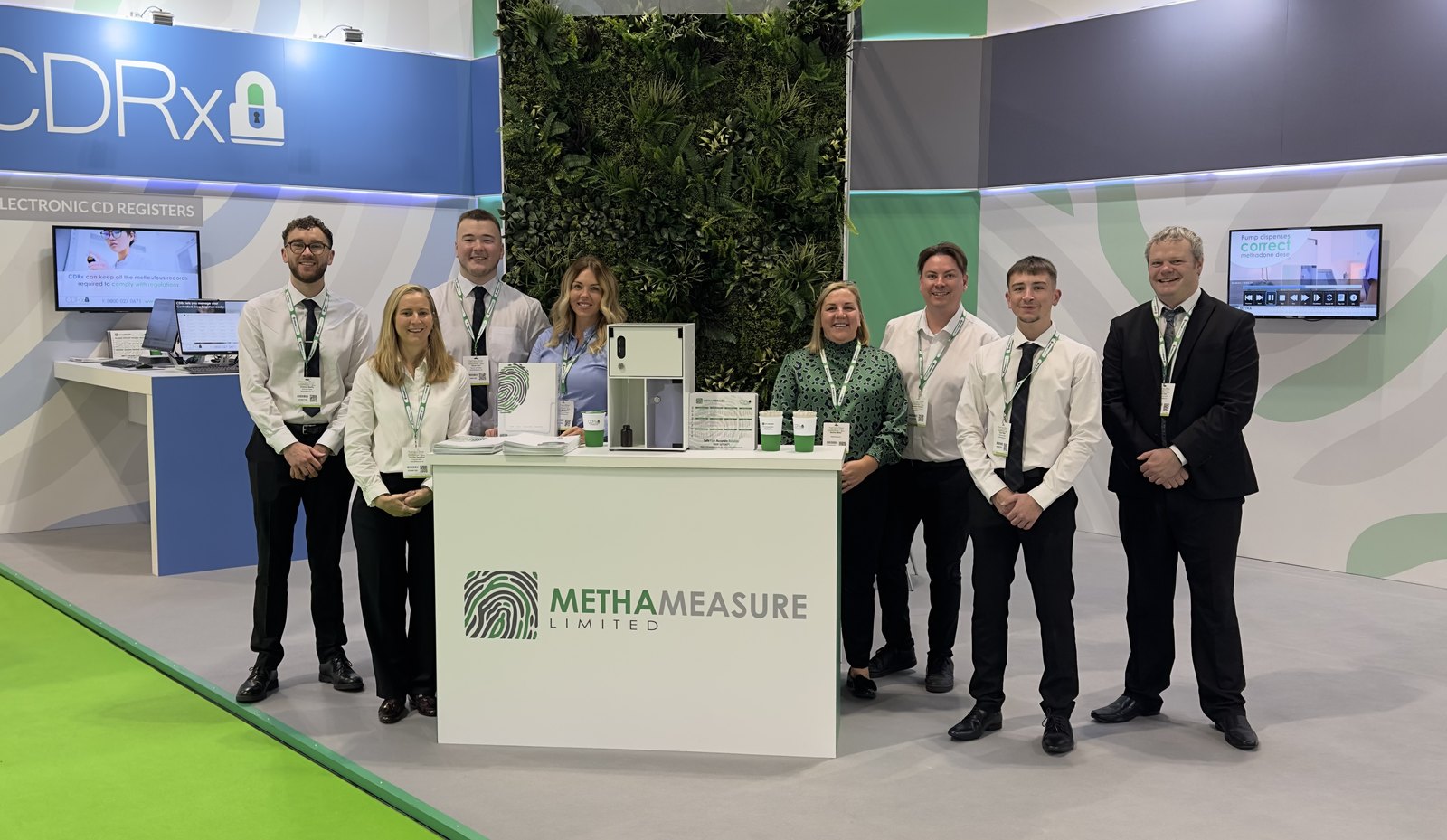 The MethaMeasure and PharmacyPOS team at their exhibition stand
